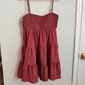 Smocked Tiered Babydoll Sundress | Cottagecore Summer Beach Dress Size L